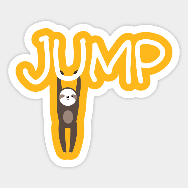 Jump Sloth Sticker by Namarqueza